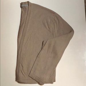 Tan Cashmere Over The Shoulder Sweater